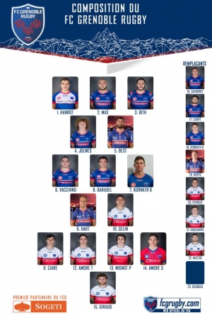 Hart, Gelin et Best avec les Espoirs du FC Grenoble à Béziers